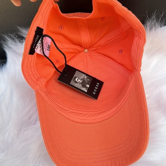 New GUESS Orange Logo Hat main image 4